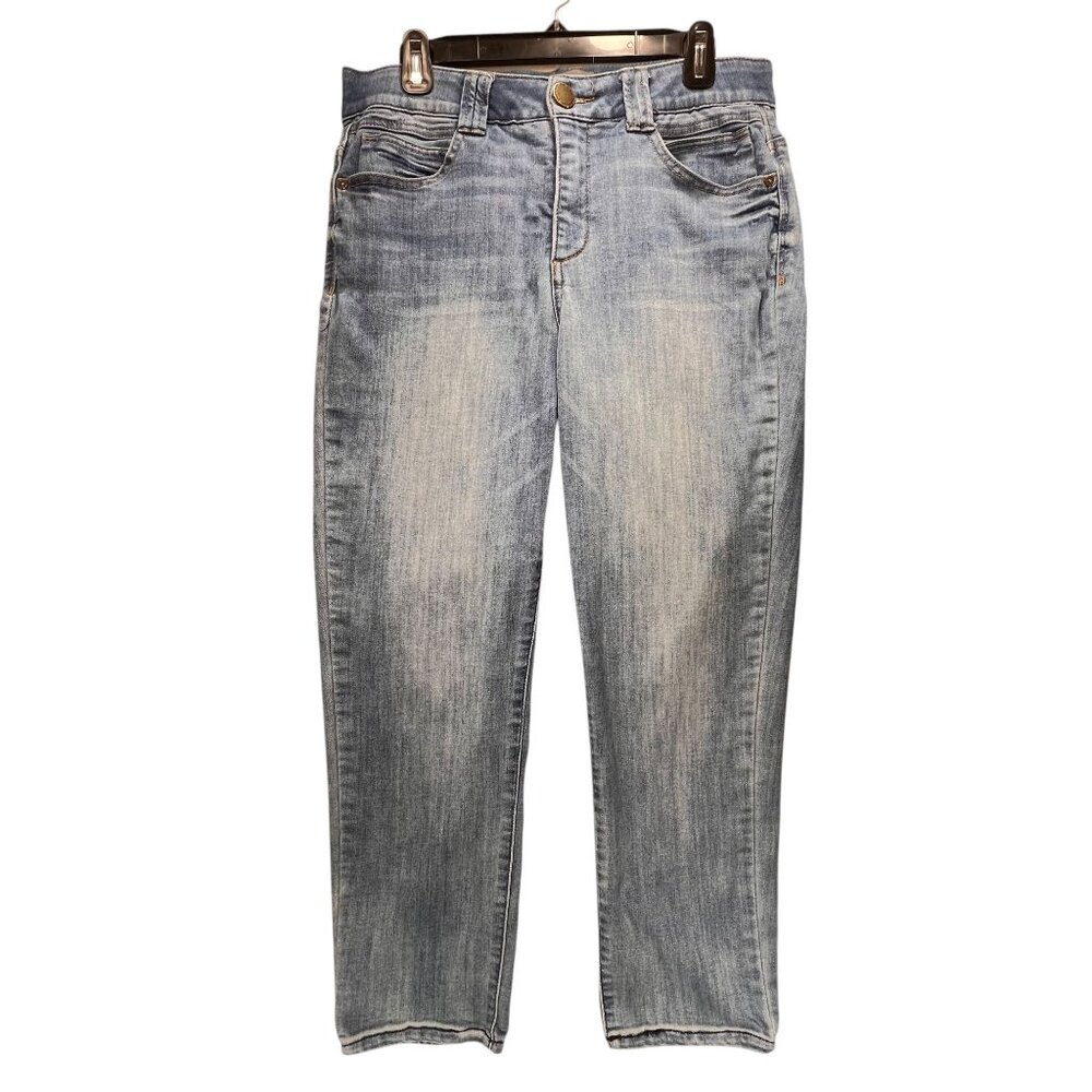 Democracy Blue Jeans Ab Technology Stretch Denim Womens Sz 10 Pockets - Picture 2 of 16